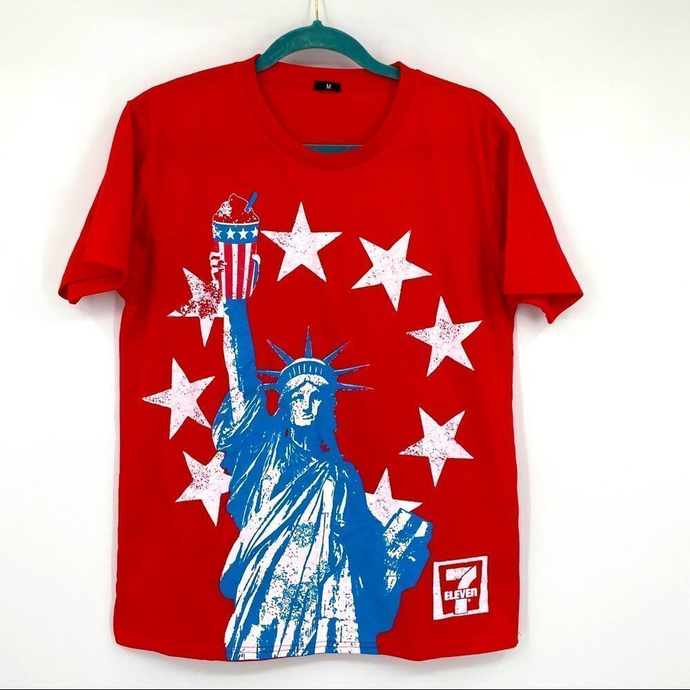 🐇 Patriotic American 7 Eleven Slurpee T Shirt Medium